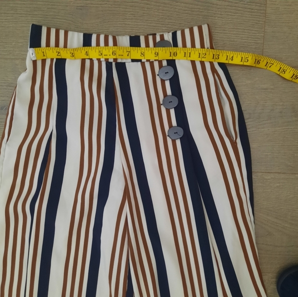 Zara wide leg culottes striped pants - Picture 6 of 9